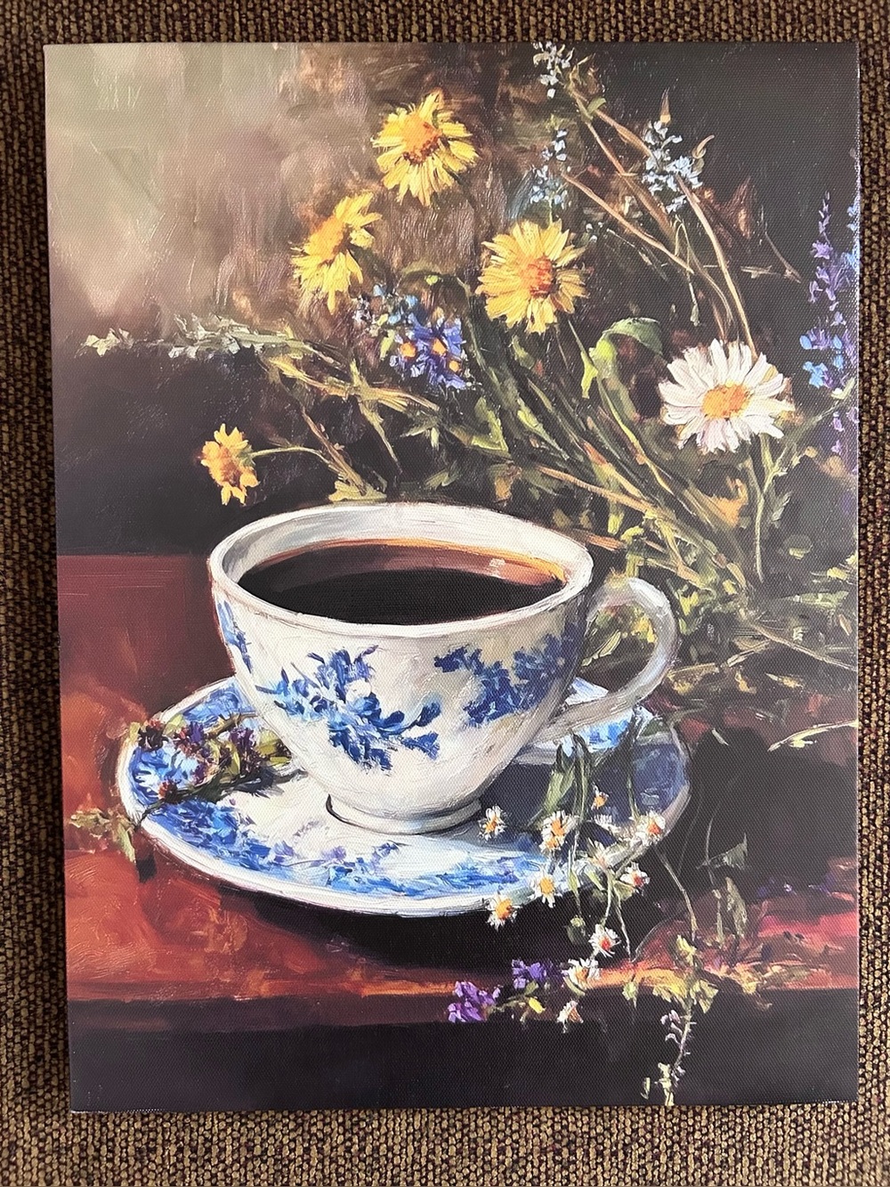☕️ Floral Teacup and Saucer Wall Art